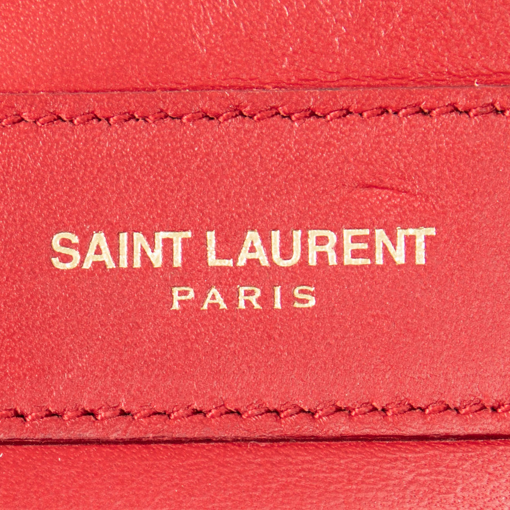 Shoulder Bag Baby Duffle Red Calfskin Leather