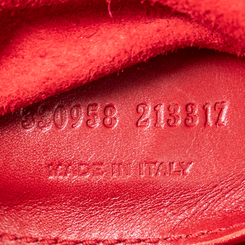 Shoulder Bag Baby Duffle Red Calfskin Leather