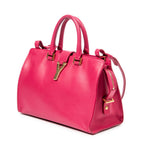 Shoulder Bag Small Classic Y Cabas Fuchsia Calfskin Leather