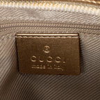 Shoulder Bag Front Zipper Boston Gold Monogrammed Canvas