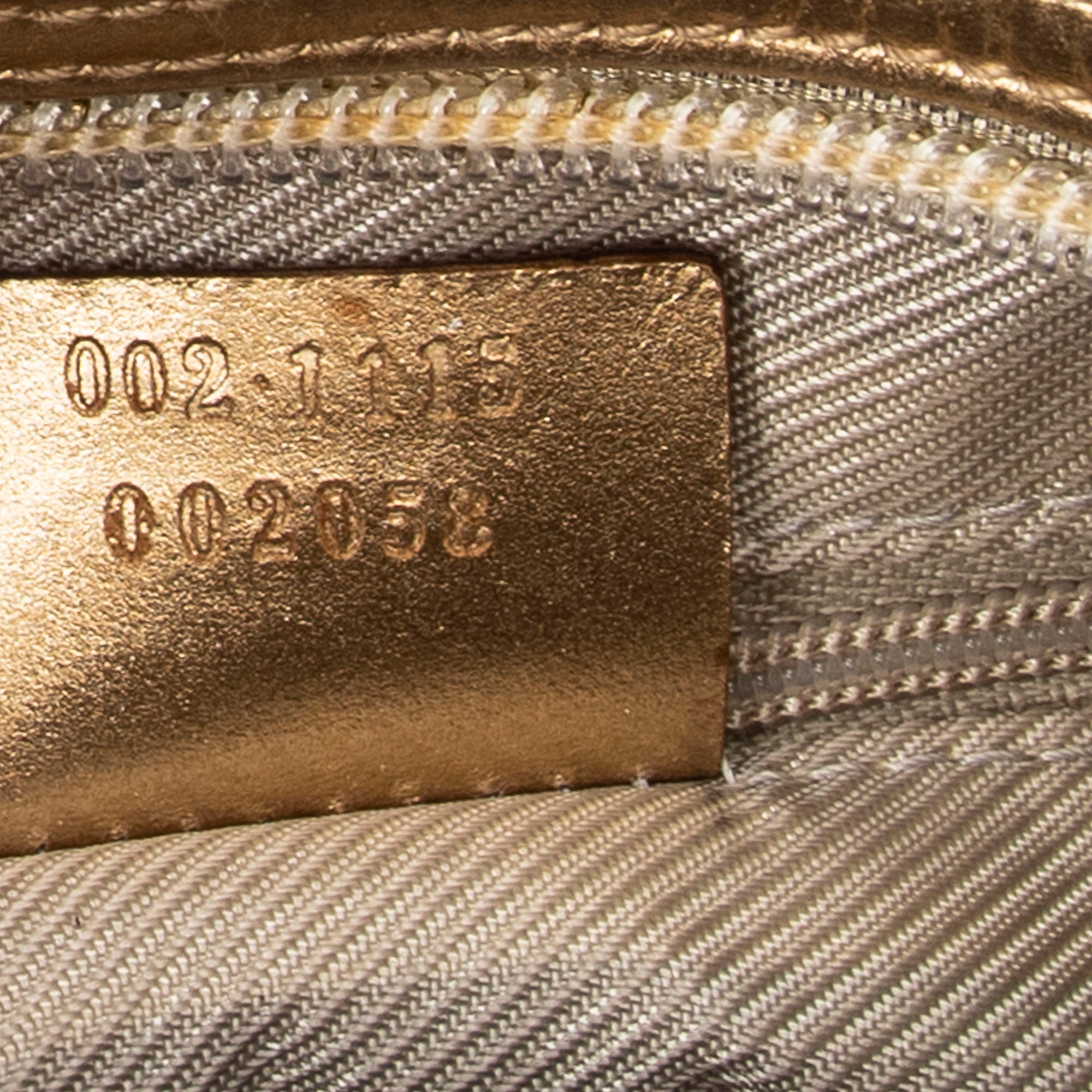 Shoulder Bag Front Zipper Boston Gold Monogrammed Canvas