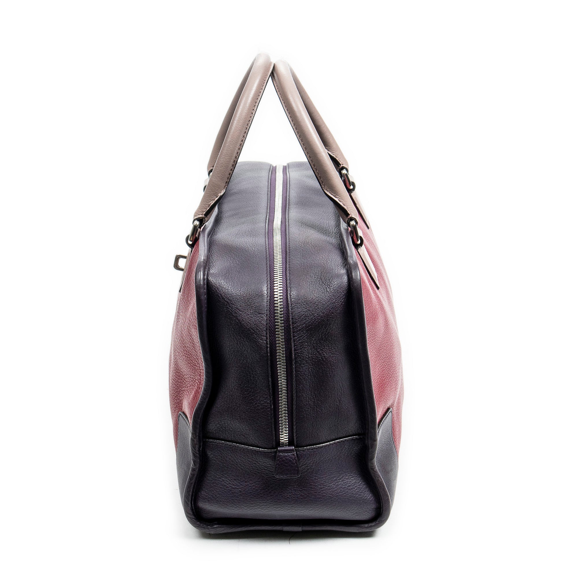 Handbag Tricolor Amazona 36 Fuchsia Grained Calfskin Leather