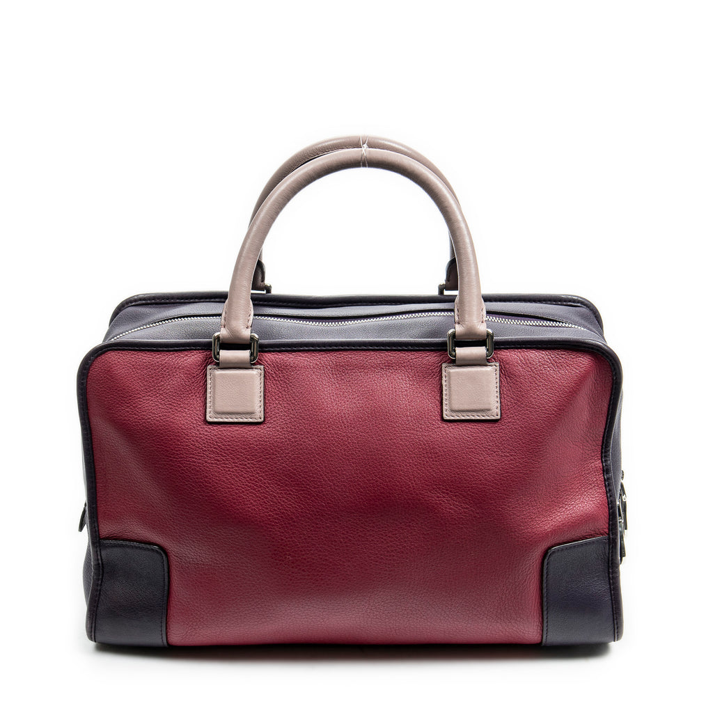 Handbag Tricolor Amazona 36 Fuchsia Grained Calfskin Leather