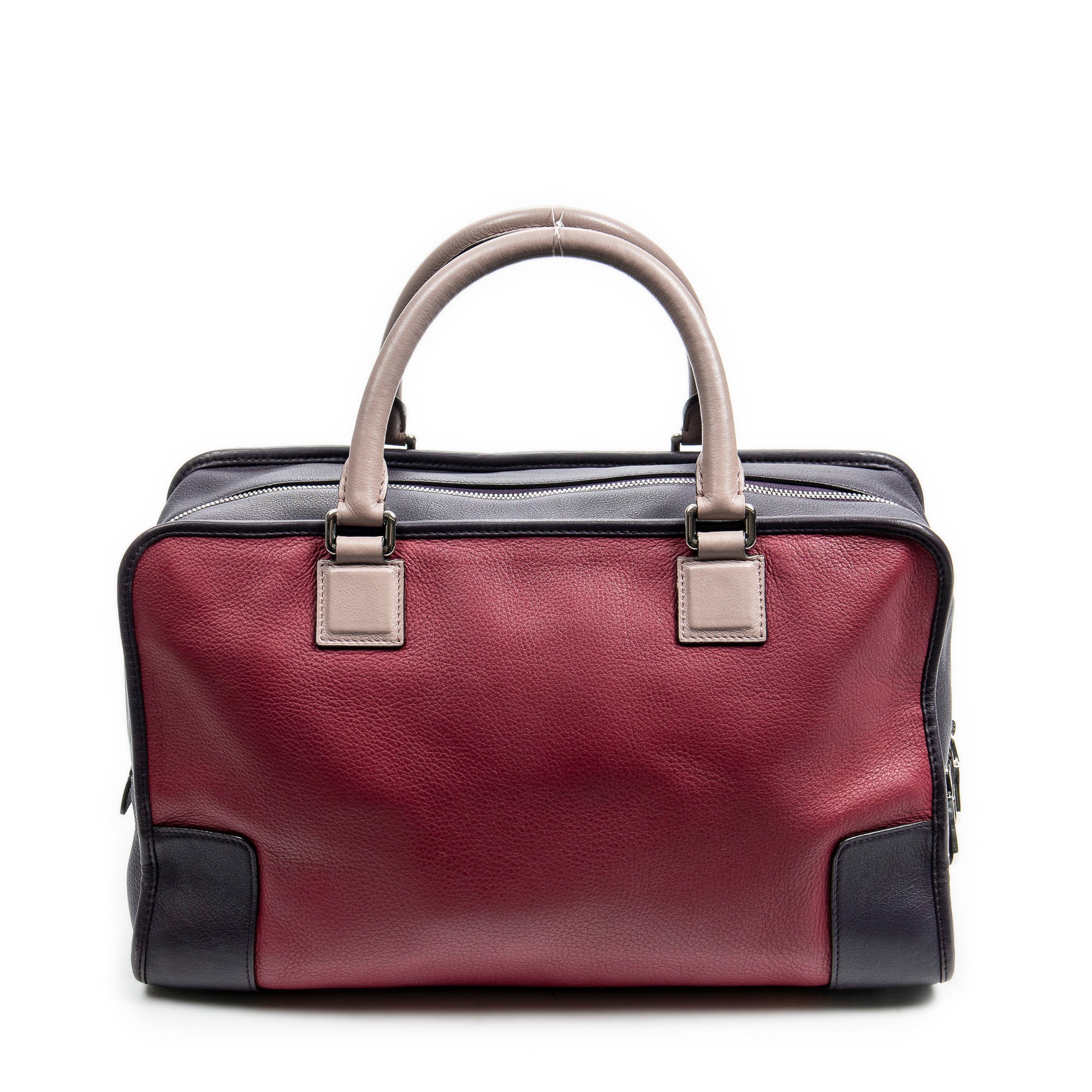 Handbag Tricolor Amazona 36 Fuchsia Grained Calfskin Leather