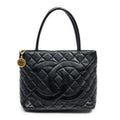 Shoulder Bag CC Timeless Medallion Tote Black Quilted Caviar Leather