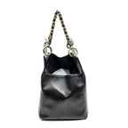Shoulder Bag CC Grand Shopping Tote Black Quilted Lambskin Leather