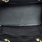 Bolso de Hombro CC Grand Shopping Tote Cuero de Cordero Acolchado Negro