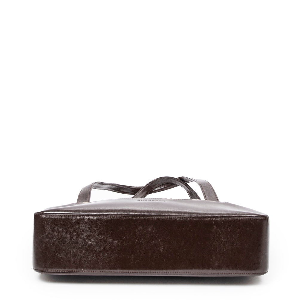 Bolso de hombro grande con cremallera, estilo tote para compras, lona Haymarket Check beige