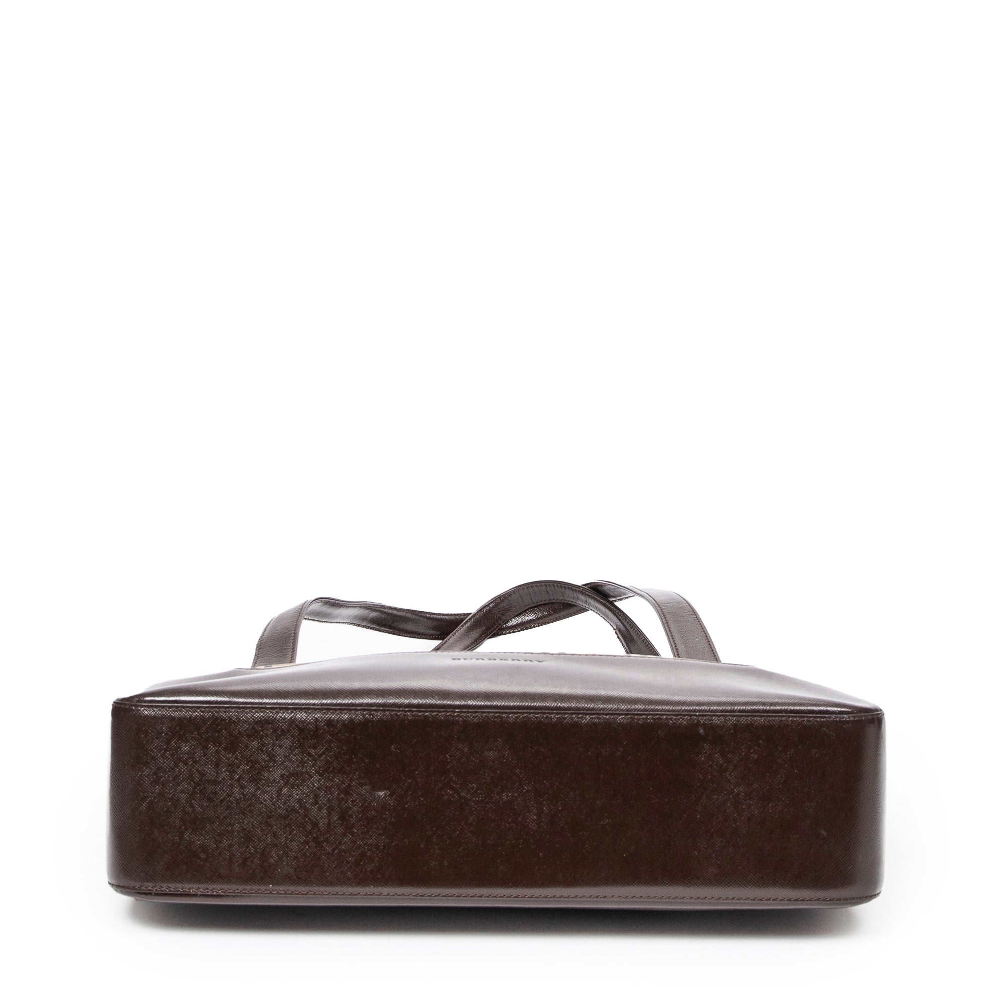 Bolso de hombro grande con cremallera, estilo tote para compras, lona Haymarket Check beige