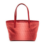 Bolso de mano mini Ombre Shopping Tote lona Zucchino roja