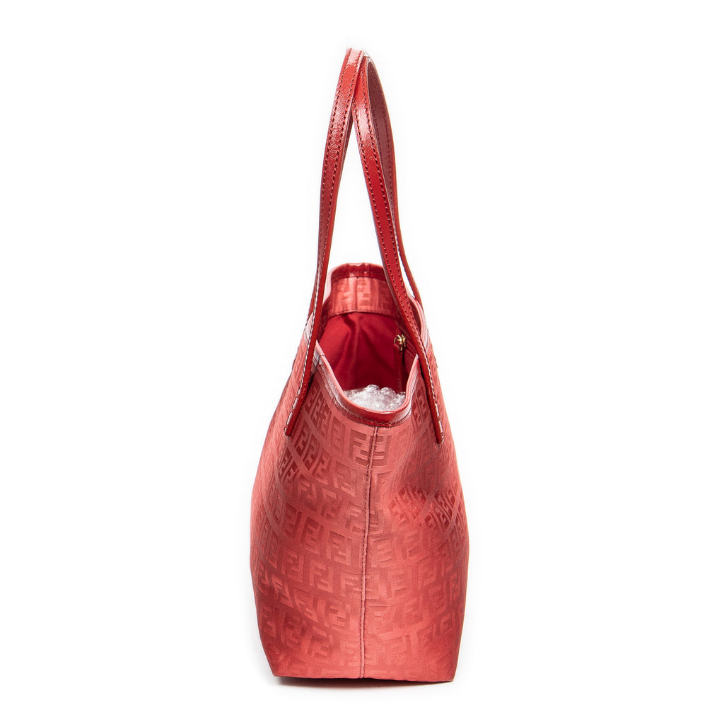 Bolso de mano mini Ombre Shopping Tote lona Zucchino roja