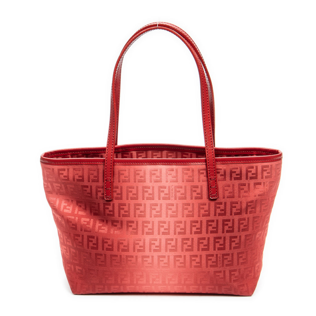 Bolso de mano mini Ombre Shopping Tote lona Zucchino roja