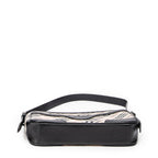 Bolso de Hombro Rectangular con Cremallera Lona Nova Check Beige