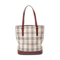 Bolso de Hombro Grande Alto Tote Lona Beige Nova Check