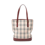 Bolso de Hombro Grande Alto Tote Lona Beige Nova Check