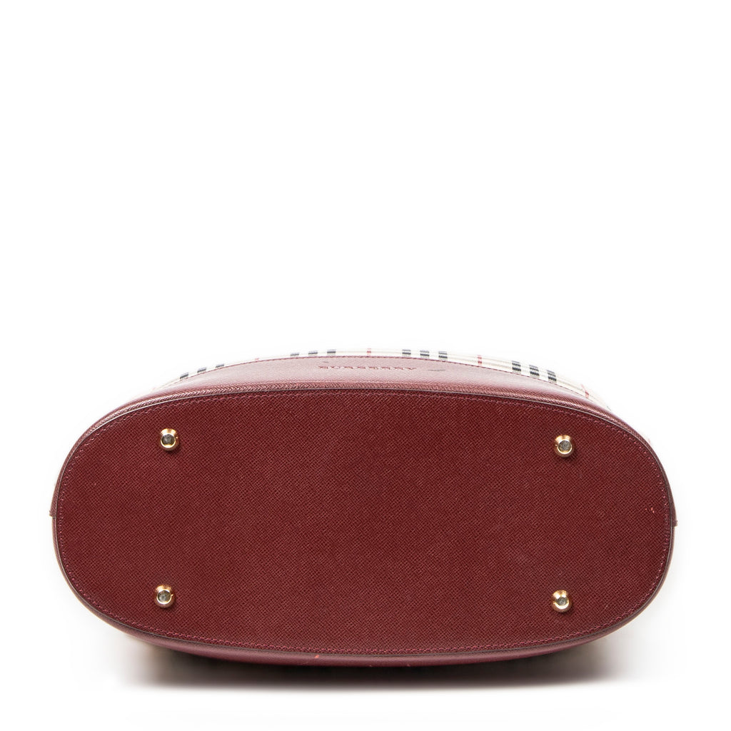 Bolso de Hombro Grande Alto Tote Lona Beige Nova Check