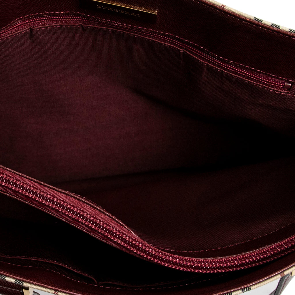 Bolso de Hombro Grande Alto Tote Lona Beige Nova Check