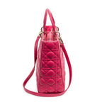 Shoulder Bag Large Lady Dior Fuchsia Pink Cannage Lambskin Leather