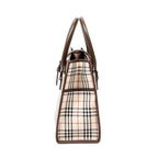 Bolso de mano pequeño tipo tote cuadrado, lona beige Nova Check