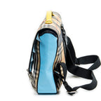 Mochila Monstruo con Solapa Beige Nova Check Nailon Lona