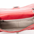Shoulder Bag CC Mademoiselle Embossed Ultimate Stitch Flap Red Quilted Calfskin Leather