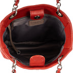 Shoulder Bag Petite Shopping Tote Red Quilted Caviar Leather