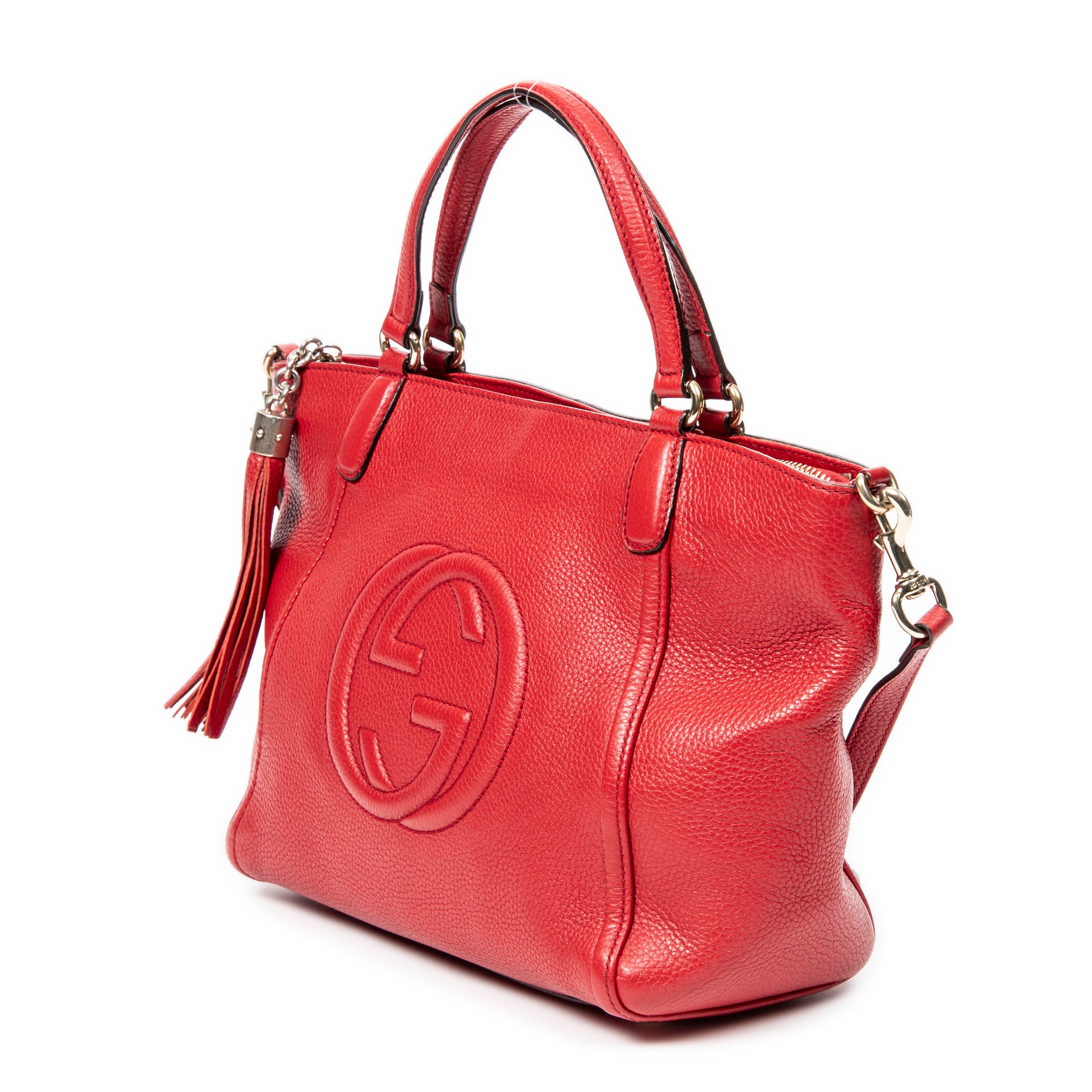 Shoulder Bag Soho Bag Red Grained Leather