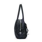 Shoulder Bag Small Double Buckle Bowler Black Nylon Canvas