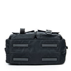 Shoulder Bag Small Double Buckle Bowler Black Nylon Canvas