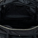 Shoulder Bag Small Double Buckle Bowler Black Nylon Canvas