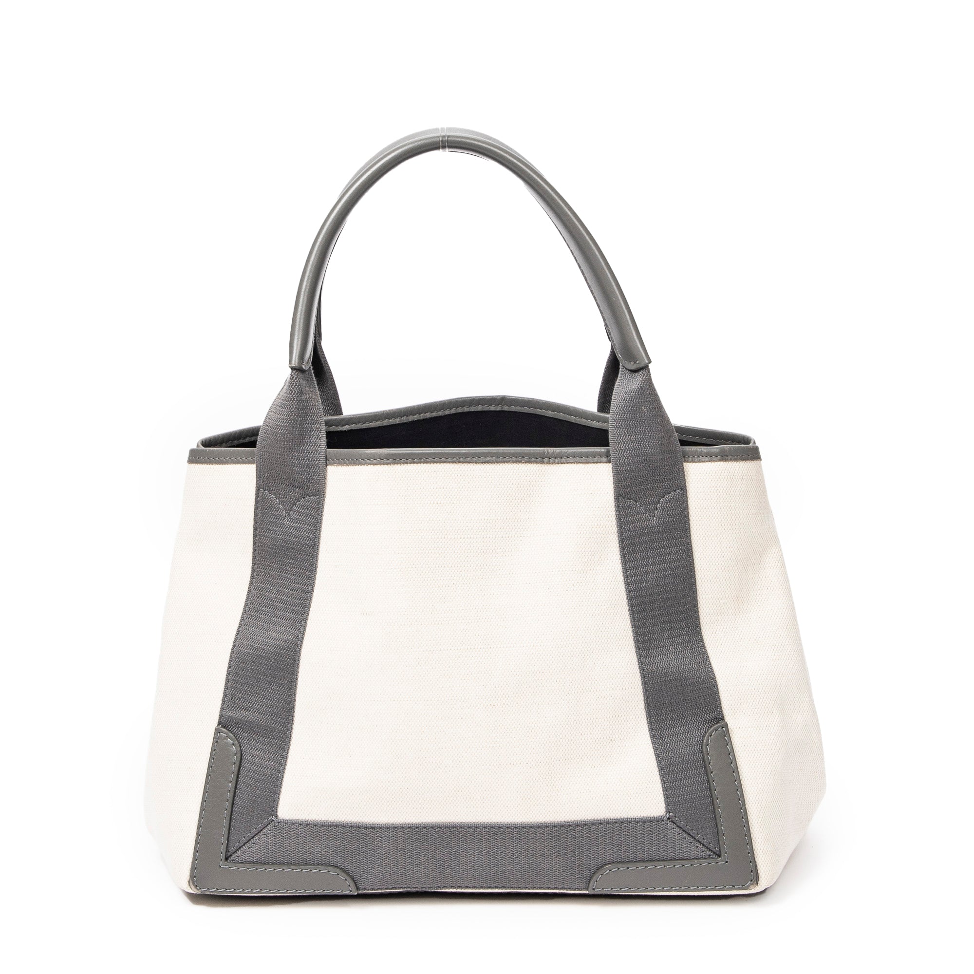 Handbag Small Navy Cabas Ivory Canvas
