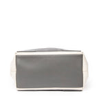 Handbag Small Navy Cabas Ivory Canvas