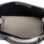 Handbag Small Navy Cabas Ivory Canvas