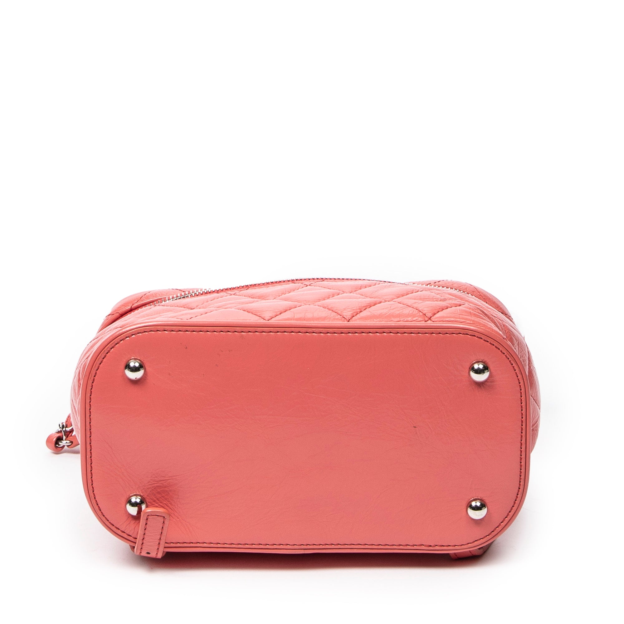 Backpack CC Transparent Vanity Flap Backpack Pink Transparent Vinyl/Quilted Lambskin Leather