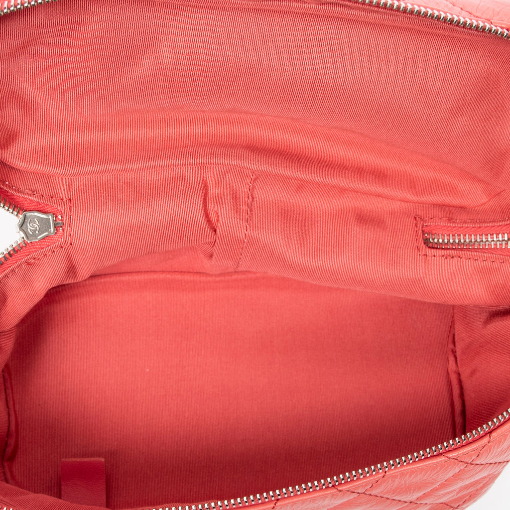 Backpack CC Transparent Vanity Flap Backpack Pink Transparent Vinyl/Quilted Lambskin Leather