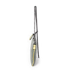 Shoulder Bag Chain Zip Clutch Yellow Butterfly Print Leather