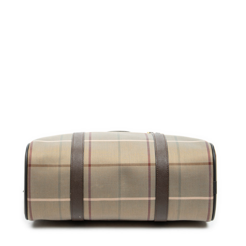 Bolso de mano Burberrys Small Boston Lona Vintage Check Verde
