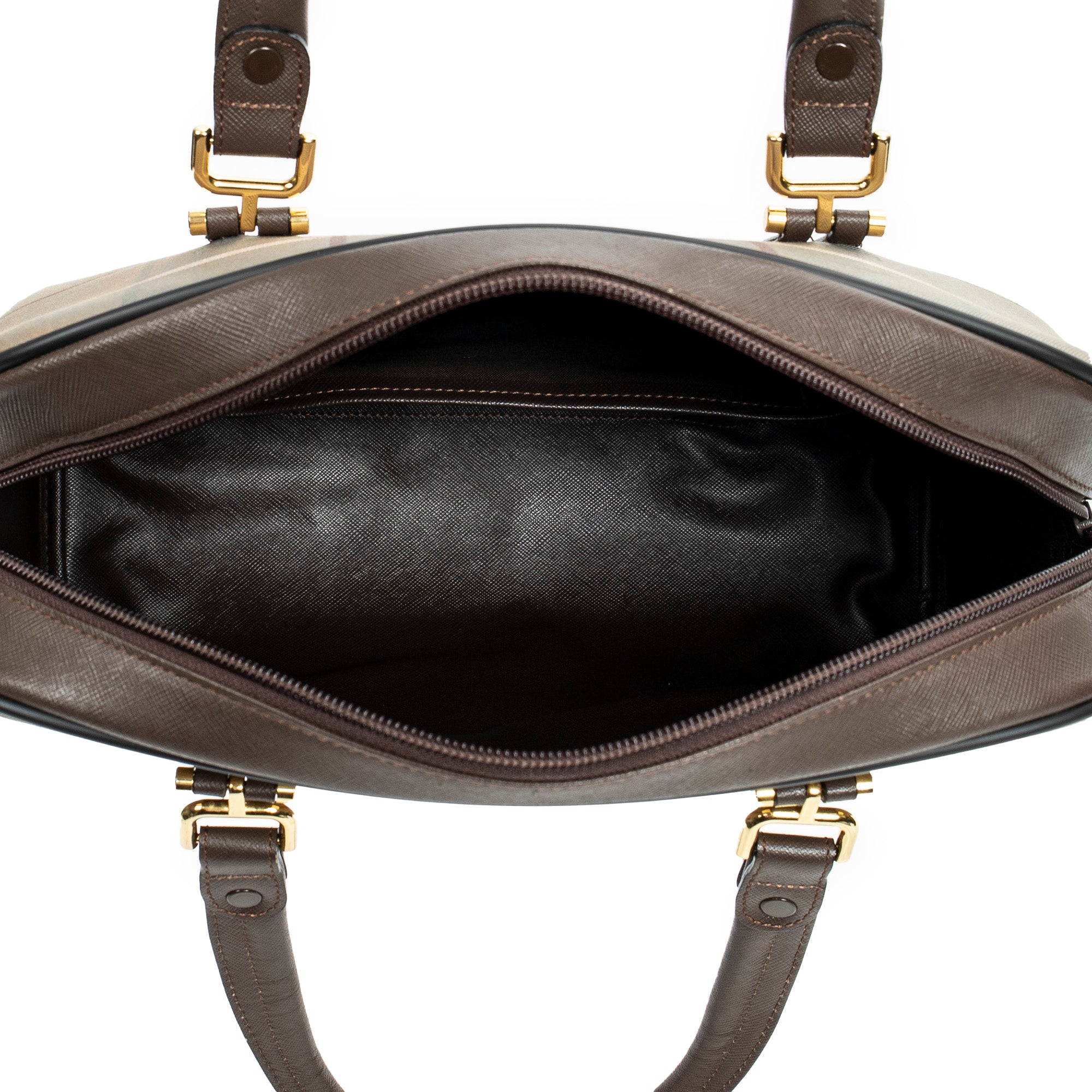 Bolso de mano Burberrys Small Boston Lona Vintage Check Verde