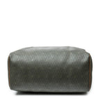 Travel Bag Vintage Medium Boston Dark Green Honeycomb Coated Canvas