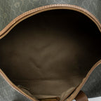 Travel Bag Vintage Medium Boston Dark Green Honeycomb Coated Canvas