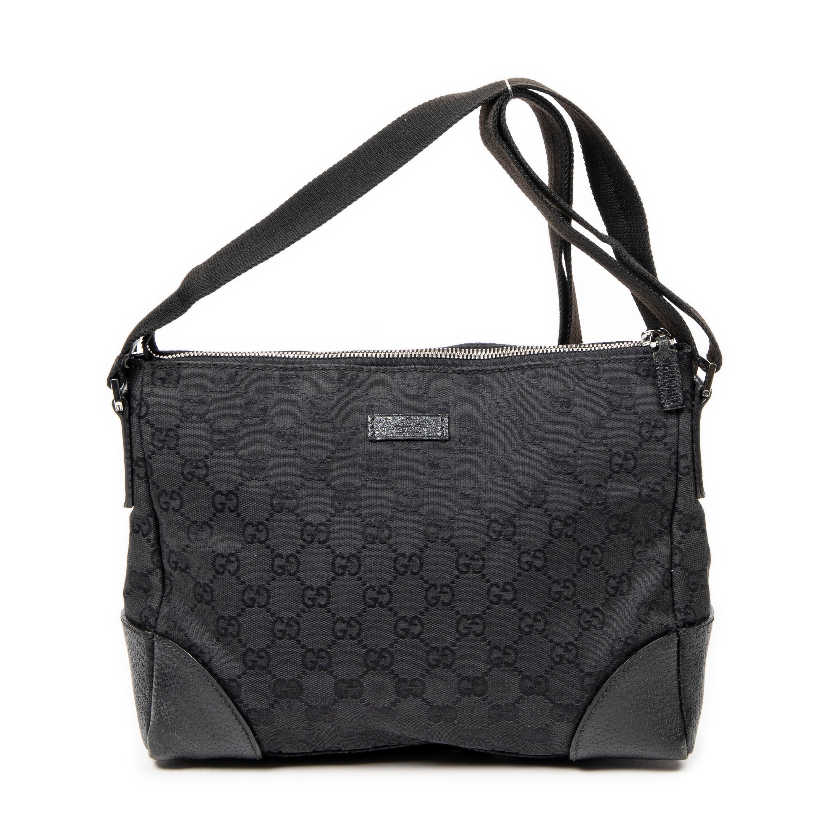 Shoulder Bag Joy Messenger Black Monogrammed Canvas