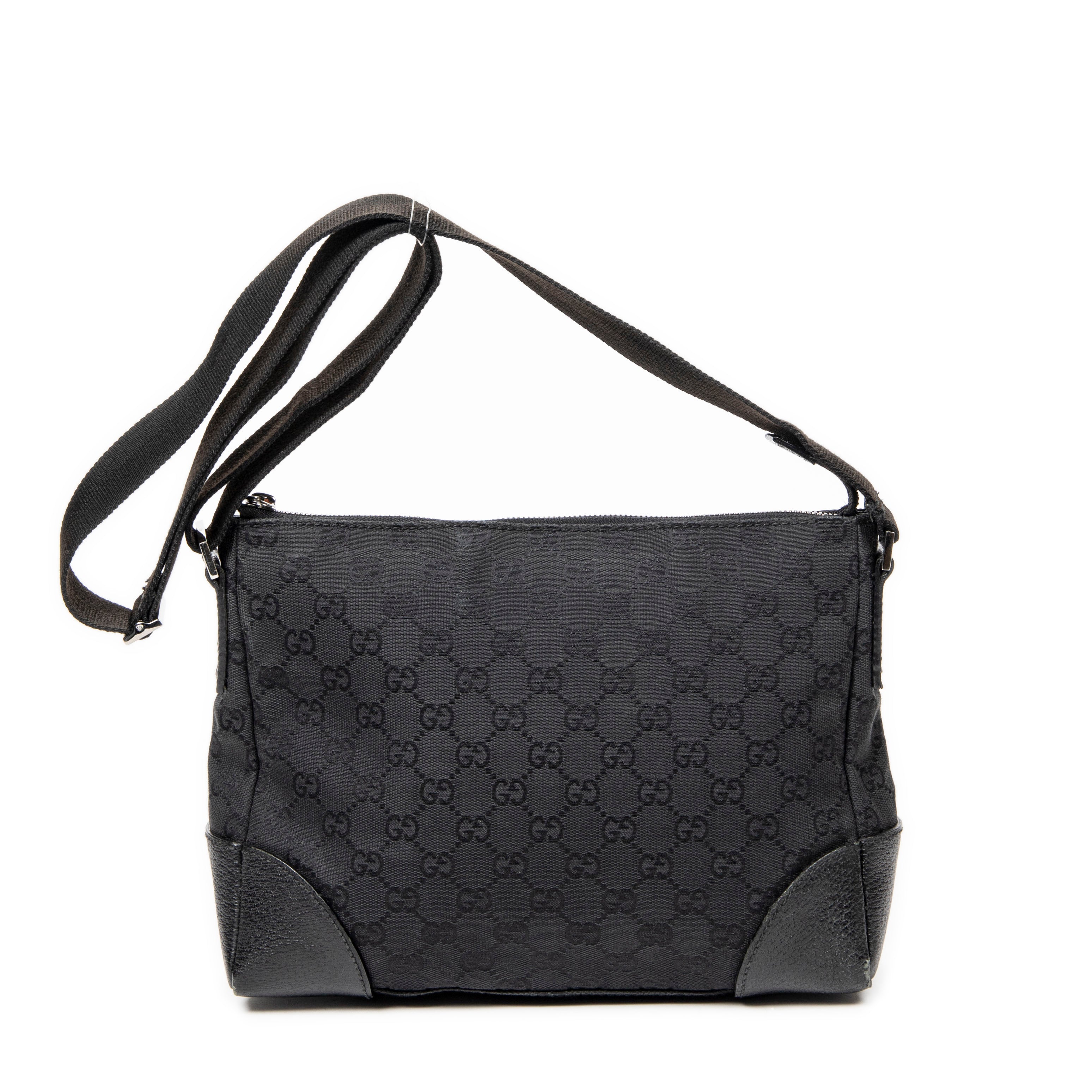 Shoulder Bag Joy Messenger Black Monogrammed Canvas