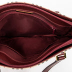 Burberry - Petit sac seau zippé - Beige/Bordeaux