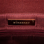 Burberry - Petit sac seau zippé - Beige/Bordeaux