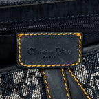 Shoulder Bag Saddle Bag Navy Blue Diorissimo Canvas