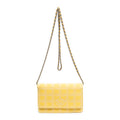 Bolso de hombro Nueva línea de viaje Monedero con cadena Amarillo Lona de nailon de la línea de viaje
