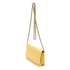 Bolso de hombro Nueva línea de viaje Monedero con cadena Amarillo Lona de nailon de la línea de viaje