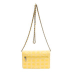 Bolso de hombro Nueva línea de viaje Monedero con cadena Amarillo Lona de nailon de la línea de viaje