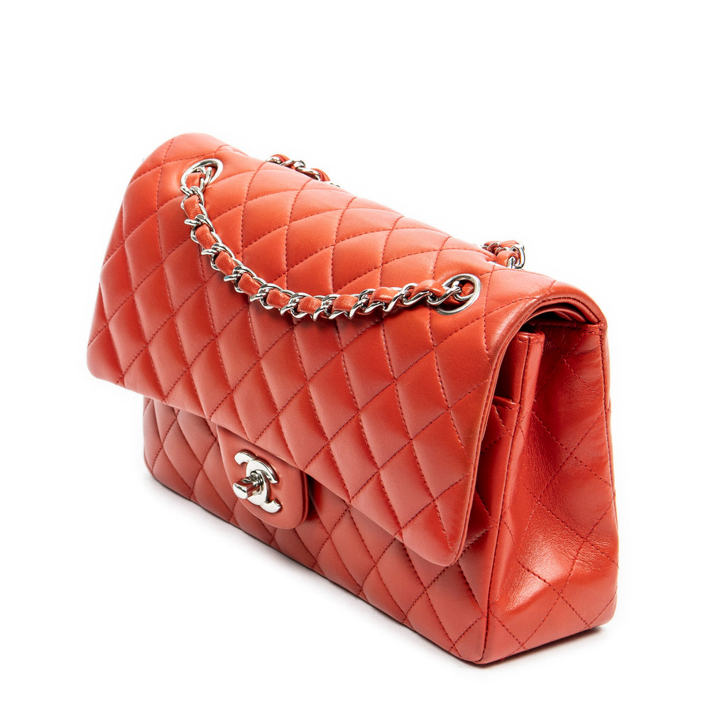 Shoulder Bag Classic Double Flap 26 Red Quilted Lambskin Leather
