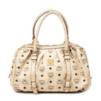 Handbag Medium Soft Boston Beige Visetos Coated Canvas
